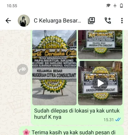 Pengiriman Papan Bunga Duka Cempaka Baru